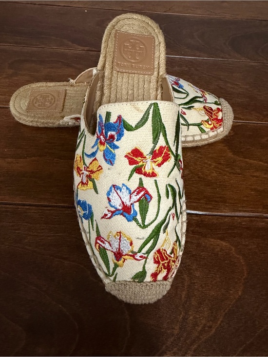 Tory Burch Shoes - Tory Burch Embroidered Espadrille Mules – Worn Once, Size 7